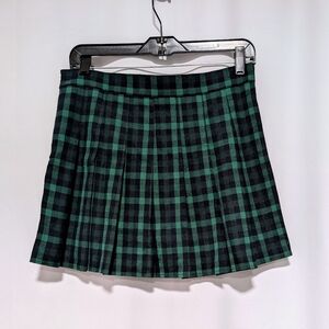 Plaid Schoolgirl Pleated Mini Skirt Size Large